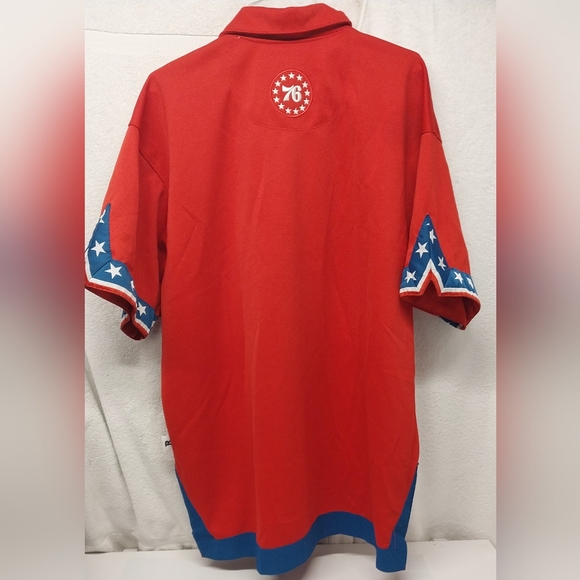 Vintage Philadelphia 76ers Nike NBA WarmUp Jersey Red Retro Rewind Size XXL - Picture 2 of 8